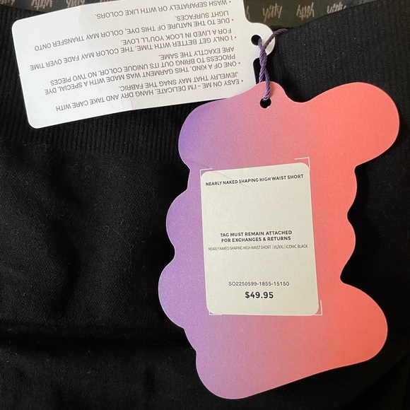 NWT Yitty Fabletics Nearly Naked Shaping High Waist Short in iconic black - Picture 3 of 3